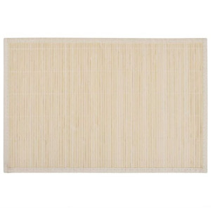 242107 6 Bamboo Placemats 30 x 45 cm Natural