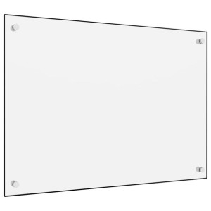 Panel ochronny do kuchni, biały, 70x50 cm, szkło hartowane