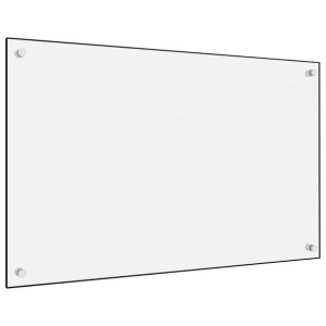 Panel ochronny do kuchni, biały, 80x50 cm, szkło hartowane