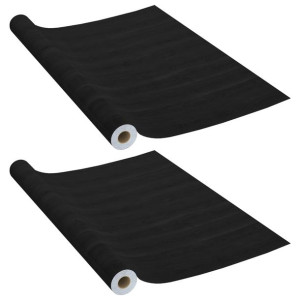 Okleina samoprzylepna na drzwi 2 szt ciemne drewno 210x90cm PVC