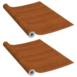 Okleina samoprzylepna na drzwi 2 szt., jasny dąb 210x90 cm, PVC