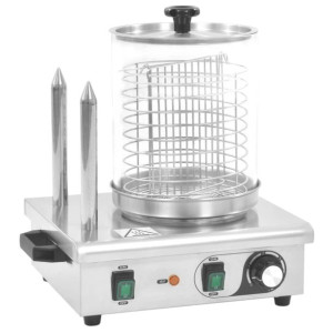 Podgrzewacz do hot dogów z 2 bolcami, stal nierdzewna, 500 W