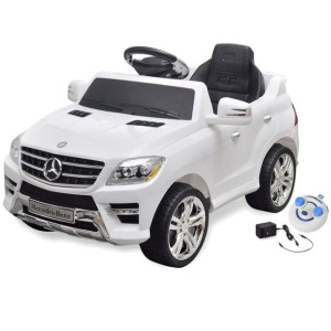 Samochód elektryczny Biały Mercedes Benz ML350 6 V z pilotem
