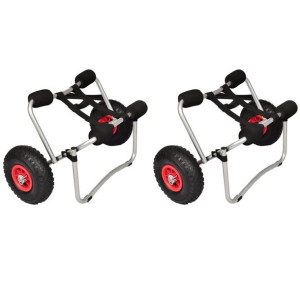 Wózki do transportu kajaka, 2 szt., aluminiowe