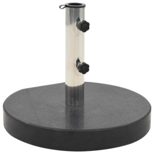 Okrągła podstawa pod parasol, granitowa, 30 kg, czarna
