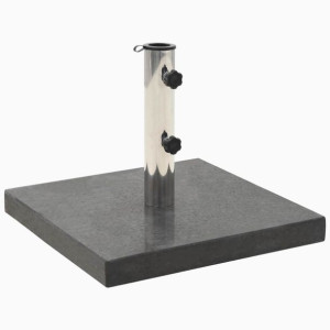 Kwadratowa podstawa pod parasol, granitowa, 30 kg, czarna