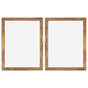 Ramki na zdjęcia, 2 szt., 90x70 cm, drewno z odzysku i szkło