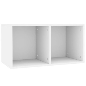 Szafka na płyty winylowe, biała, 71x34x36 cm, płyta wiórowa