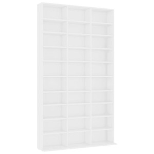 Szafka na płyty CD, biała, 102 x 23 x 177,5 cm, płyta wiórowa