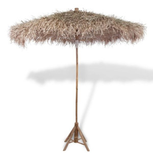Parasol ogrodowy z bambusa i bananowych liści, 270 cm