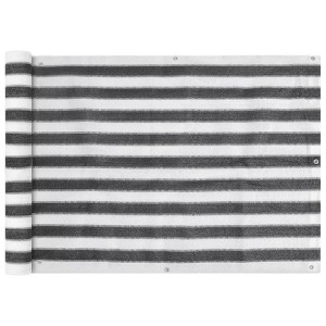 Parawan ogrodowy HDPE 75x600 cm Antracytowy i Biały