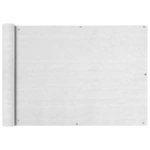 Parawan balkonowy HDPE 75x400 cm Biały