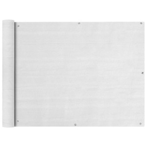 Parawan ogrodowy HDPE 90x600 cm Biały