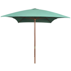 Parasol ogrodowy, 200x300 cm, drewniany stelaż, zielony