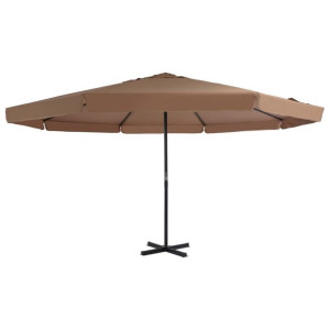 Parasol ogrodowy na słupku aluminiowym, 500 cm, taupe