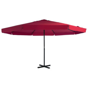 Parasol ogrodowy na słupku aluminiowym, 500 cm, bordowy