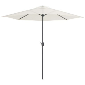 Półparasol balkonowy na słupku z aluminium, 270x135 cm, piaskowy