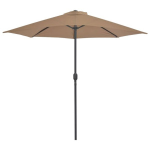 Półparasol balkonowy na słupku z aluminium, 270x135 cm, taupe