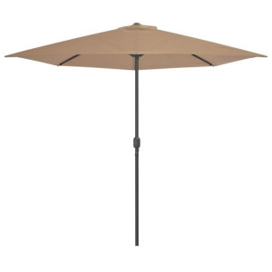 Półparasol balkonowy na słupku z aluminium, 300x150 cm, taupe