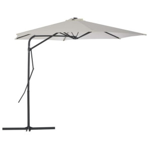 Parasol ogrodowy na słupku stalowym, 300 cm, piaskowy