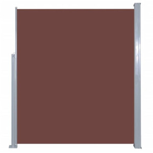Zwijana markiza boczna, 160 x 500 cm, brązowa