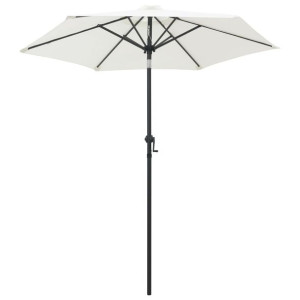Parasol, piaskowa biel, 200x211 cm, aluminium