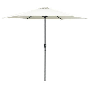 Parasol ogrodowy na słupku aluminiowym, 270x246 cm, biały