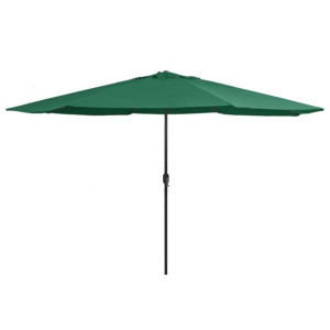 Parasol ogrodowy na metalowym słupku, 400 cm, zielony
