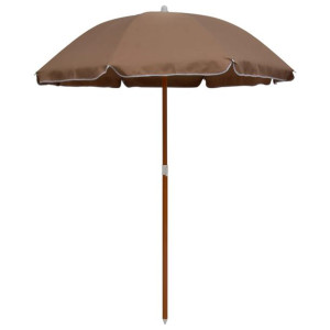 Parasol na stalowym słupku, 180 cm, kolor taupe