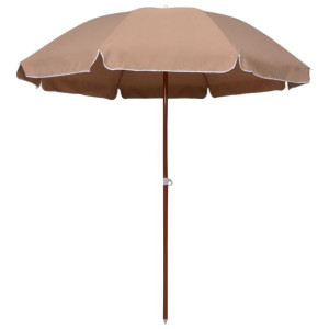 Parasol na stalowym słupku, 240 cm, kolor taupe