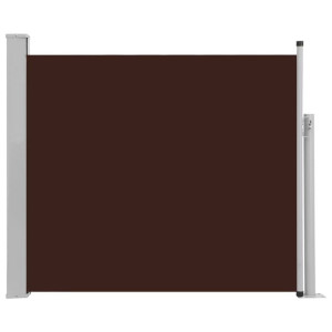 Wysuwana markiza boczna na taras, 100 x 300 cm, brązowa