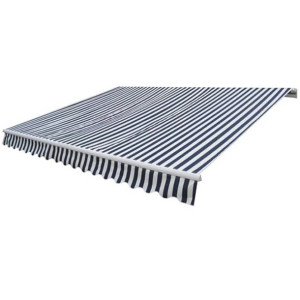 Markiza automatyczna 400 cm, niebiesko-biała