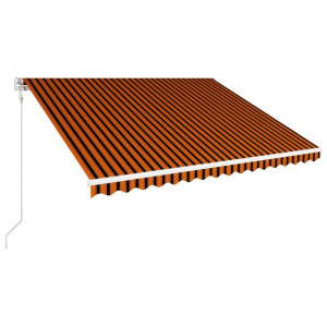 Markiza automatyczna, 450 x 300 cm, pomarańczowo-brązowa