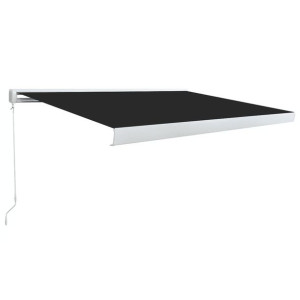 Ręcznie zwijana markiza kasetowa, 400x300 cm, antracytowa