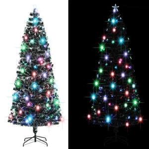 Sztuczna choinka ze stojakiem/ LED, 240 cm, światłowód