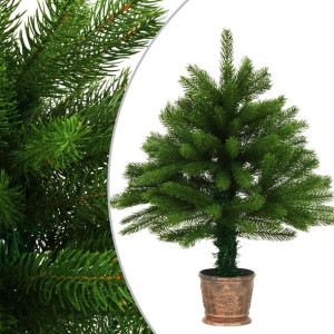 Sztuczna choinka z realistycznymi igłami, 65 cm, zielona