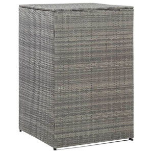 Osłona na kosz na śmieci, antracyt, 76x78x120 cm, rattan PE
