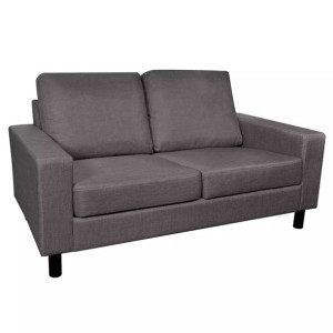 2-osobowa sofa materiałowa, ciemnoszara