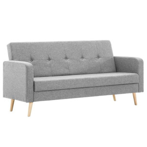 Sofa materiałowa, jasnoszara