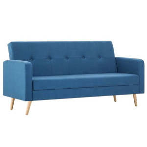 Sofa materiałowa, niebieska