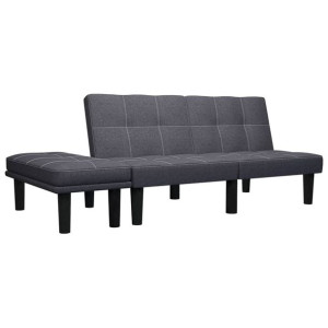 2-osobowa sofa, ciemnoszara, tapicerowana tkaniną