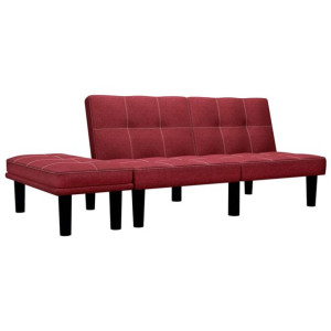 2-osobowa sofa, kolor czerwonego wina, tapicerowana tkaniną