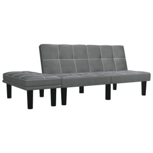 2-osobowa sofa, szara, sztuczna skóra