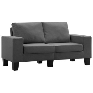 2-osobowa sofa, ciemnoszara, tapicerowana tkaniną
