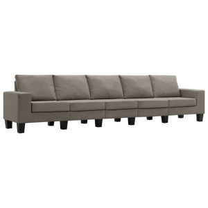 5-osobowa sofa, taupe, tapicerowana tkaniną