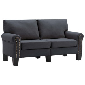 2-osobowa sofa, ciemnoszara, tapicerowana tkaniną