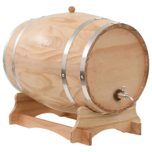 Beczka na wino z kranikiem, lite drewno sosnowe, 35 L