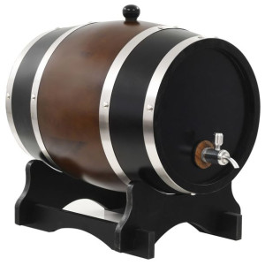 Beczka na wino z kranikiem, lite drewno sosnowe, 12 L