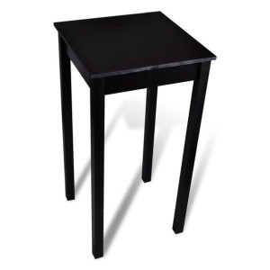 Stolik barowy z MDF, czarny, 55 x 55 x 107 cm