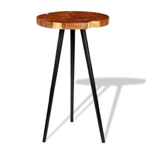 Stolik barowy plastry drewna akacjowego (55-60) x 110 cm